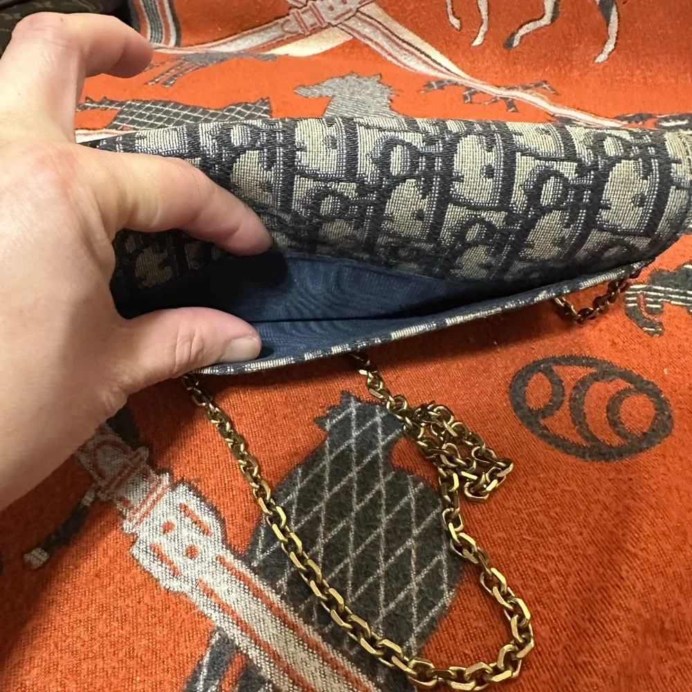 Dior Small Saddle Pouch with Chain - Picture 11 of 15